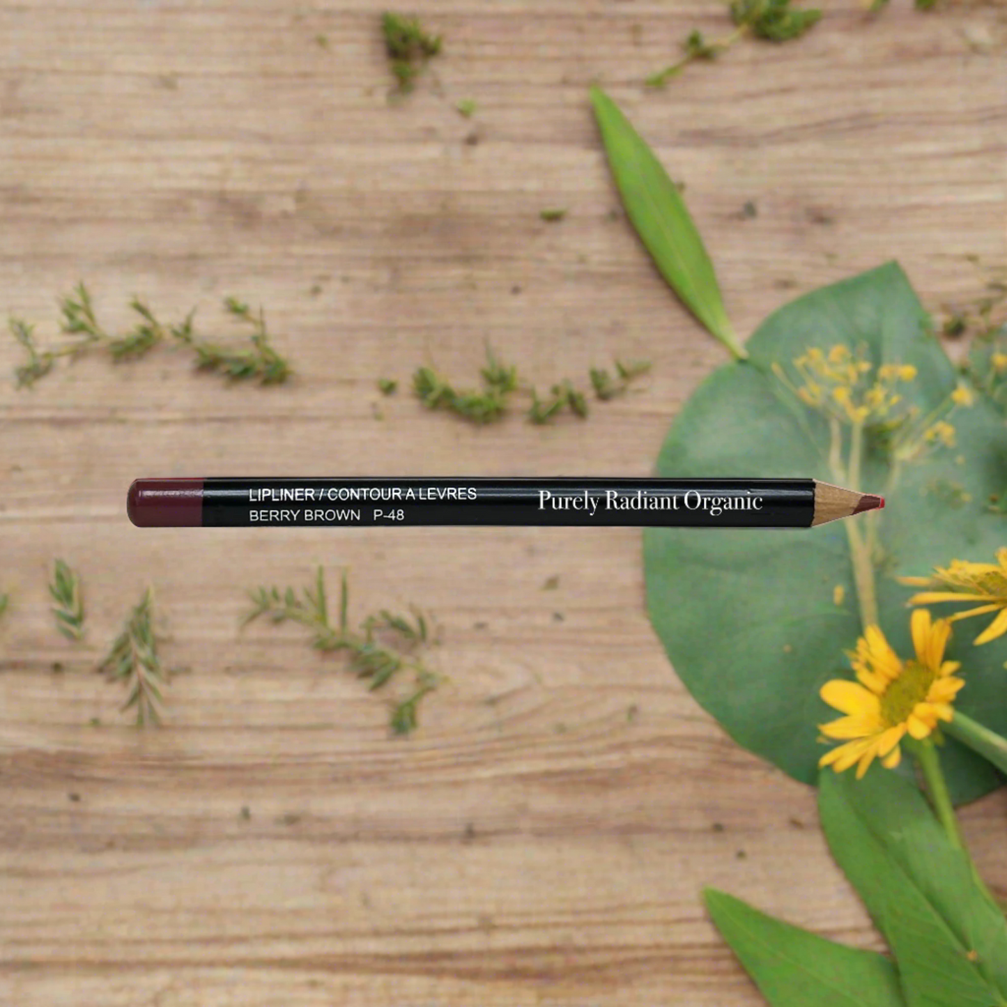 Lip Liner - Berry Brown by Purely Radiant Organic | No-Smudge, Long-Lasting Definition for a Perfect Pout