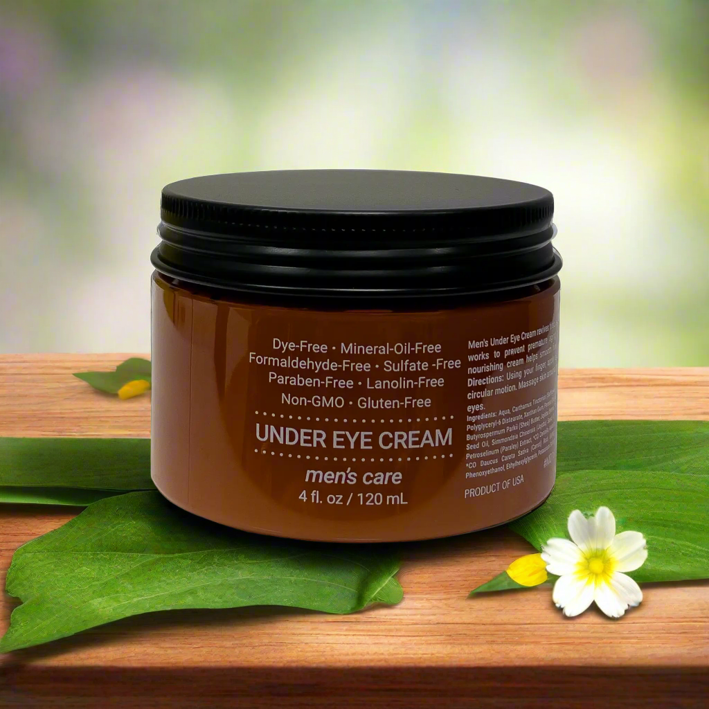 Revitalizing Organic Men's Under Eye Cream with Aloe for Dark Circles and Fine Lines