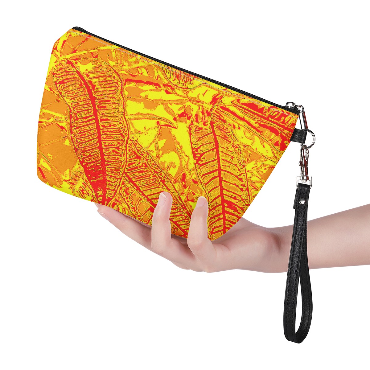 Luxtrini Orange Croton Sling Cosmetic Bags