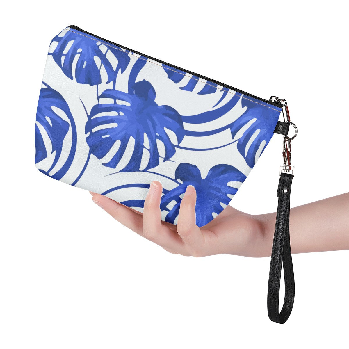 Luxtrini - Blue Monstera Obsession Sling Cosmetic Bags