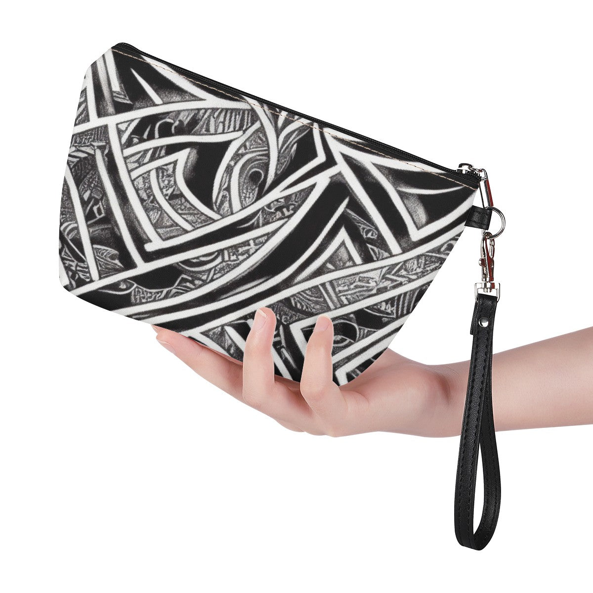 Luxtrini - Black and White Polynesian Sling Cosmetic Bags