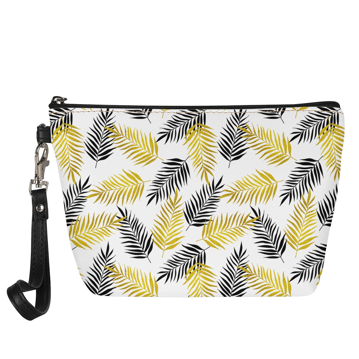 Luxtrini - Black and Gold Palm Branches Sling Cosmetic Bags