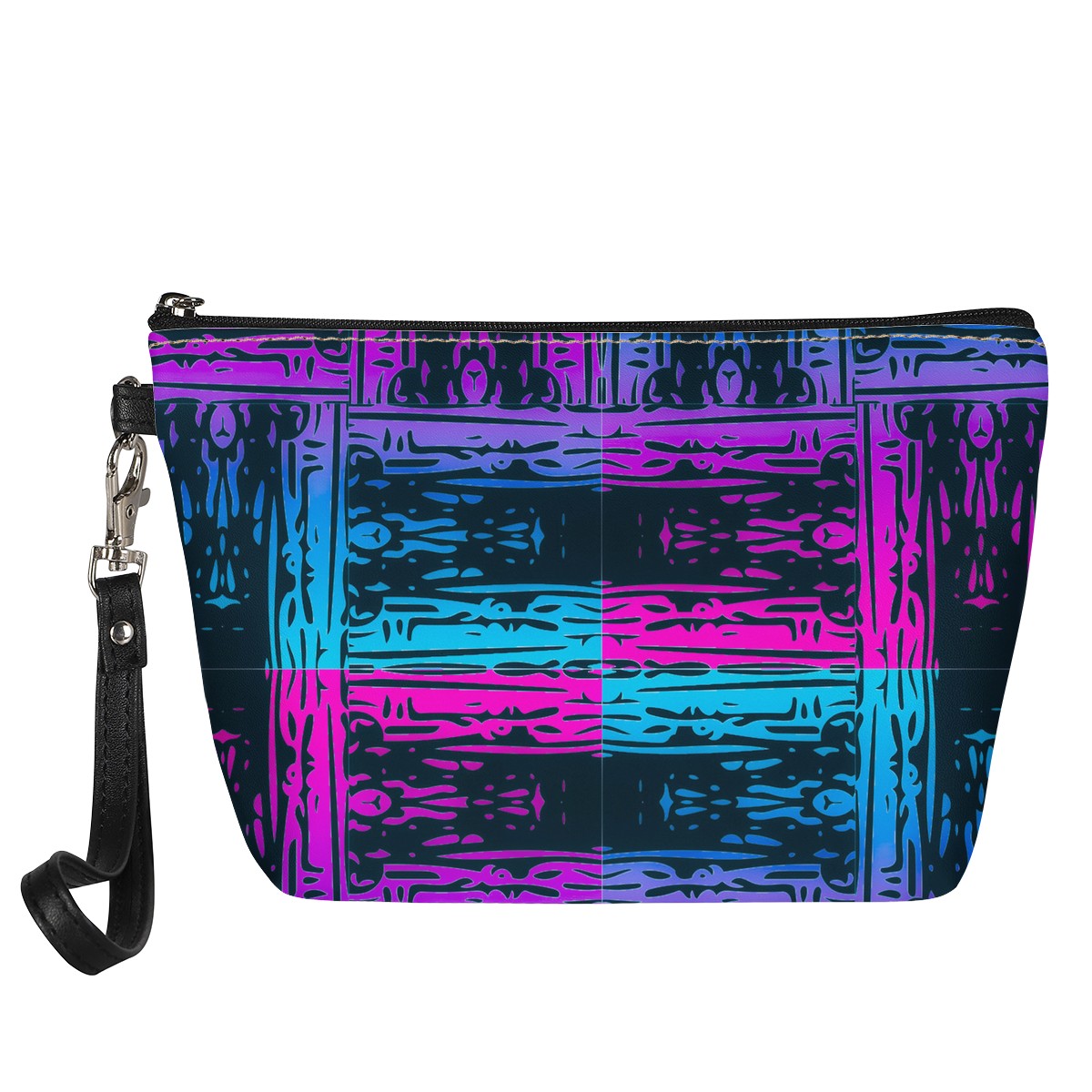 Luxtrini - San Marcos Plaid Blue and Purple Sling Cosmetic Bags