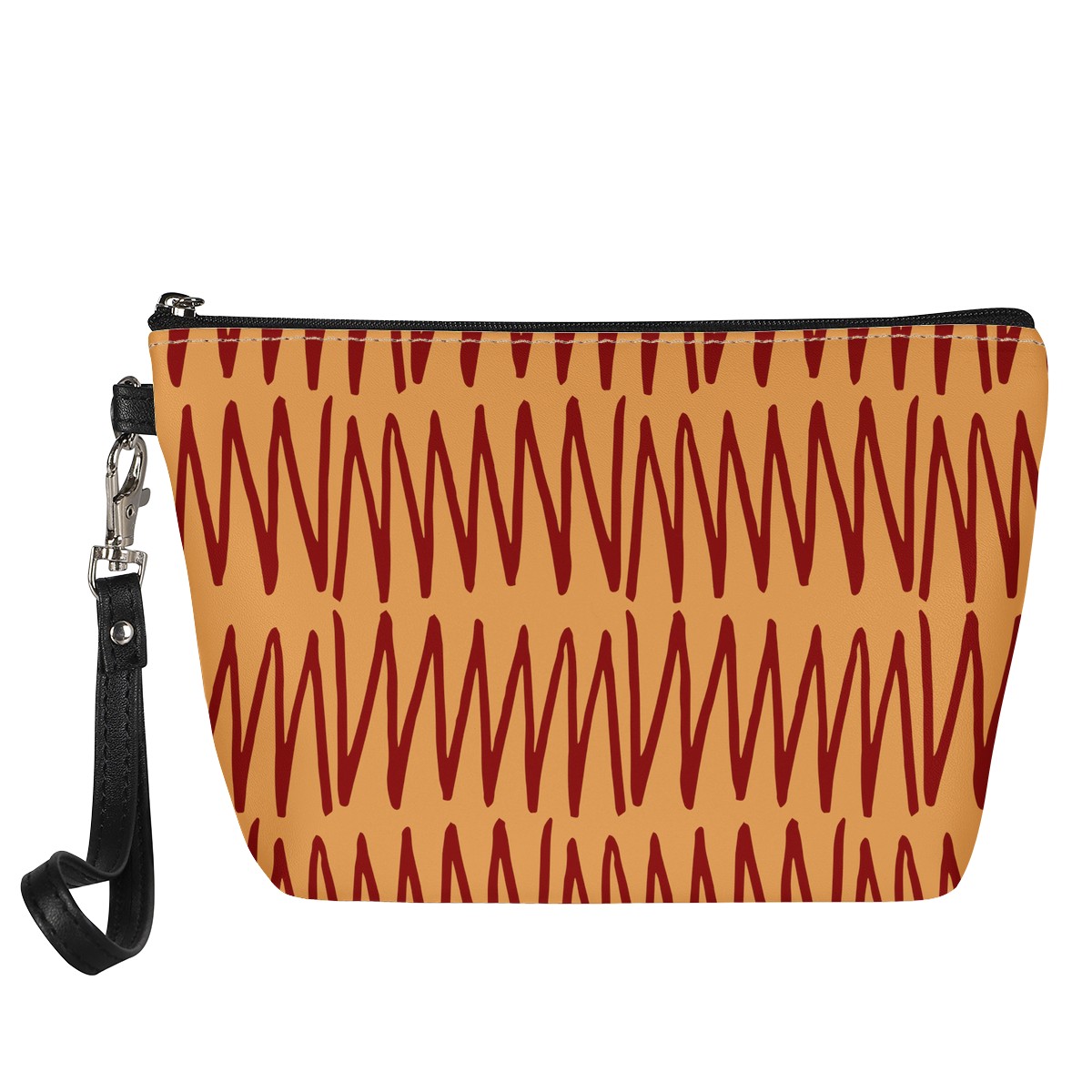 Luxtrini - African Ethnic Mudcloth Orange Sling Cosmetic Bags