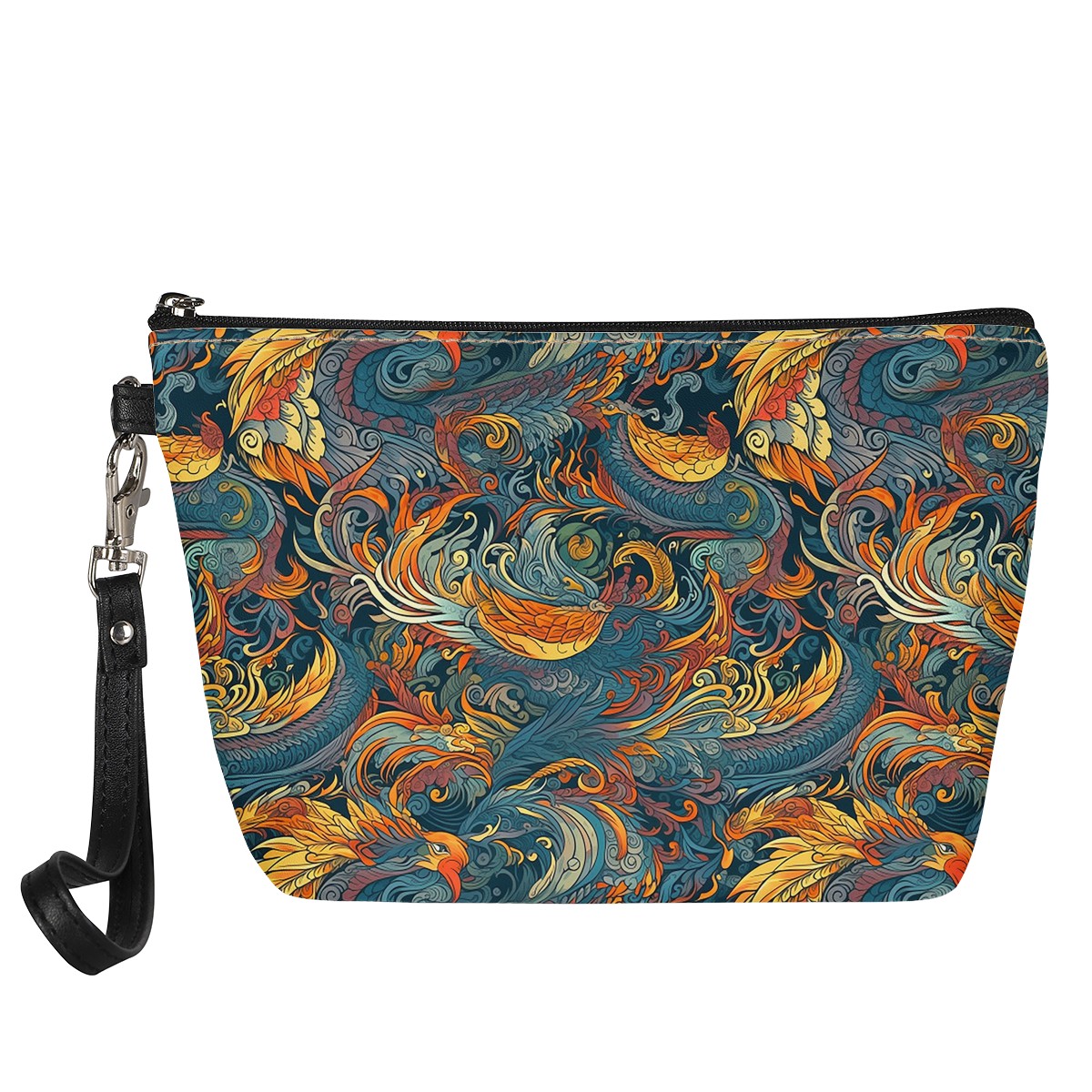 Luxtrini - Majestic Dragon and a Graceful Phoenix Sling Cosmetic Bags