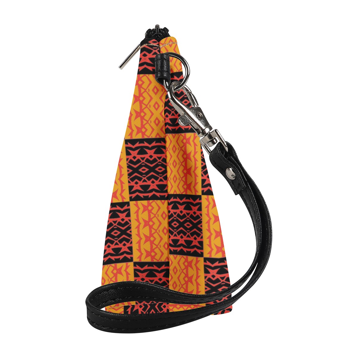 Luxtrini - Black and Orange Tribal Design - Sling Cosmetic Bags