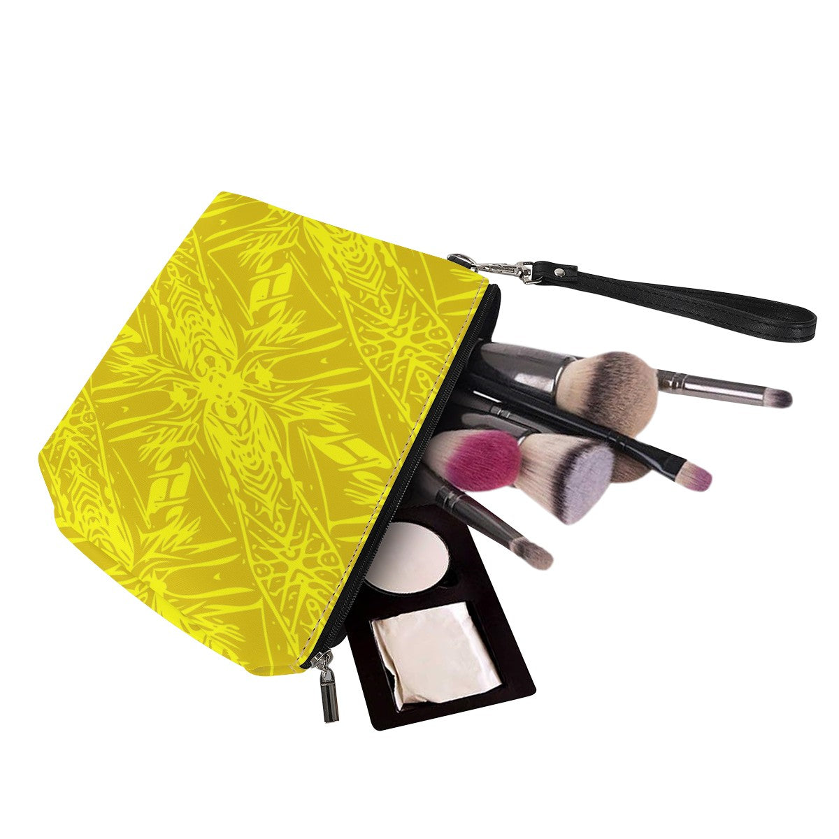 Luxtrini - Yellow Fern Vector Abstract Sling Cosmetic Bags