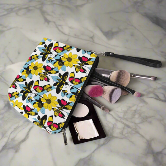 Luxtrini - Bees and Sunflowers Sling Cosmetic Bags