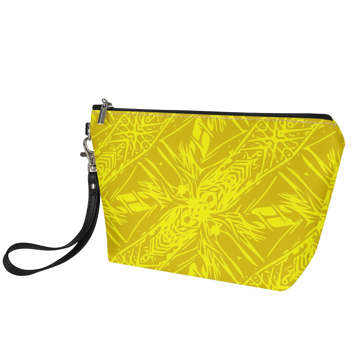 Luxtrini - Yellow Fern Vector Abstract Sling Cosmetic Bags