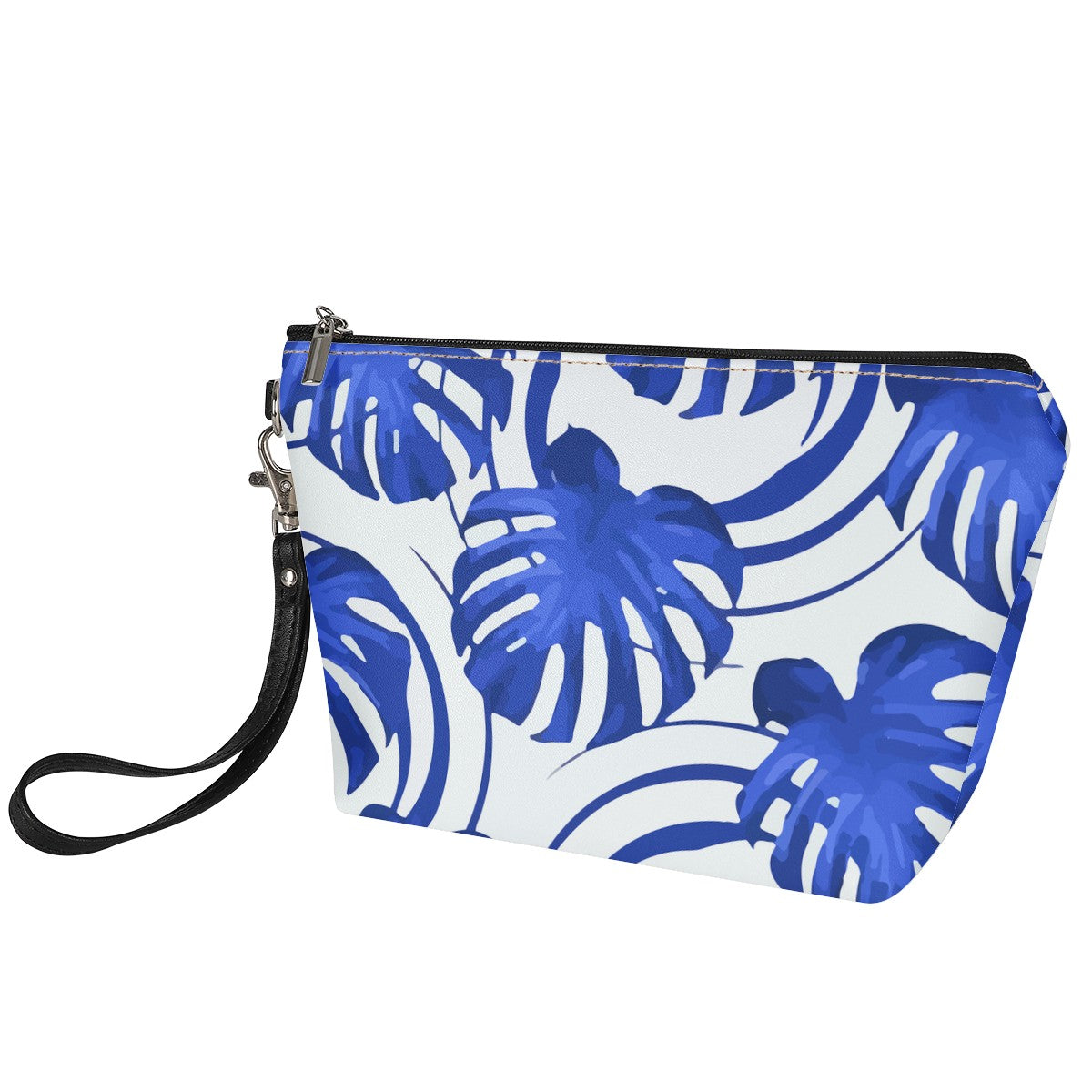 Luxtrini - Blue Monstera Obsession Sling Cosmetic Bags