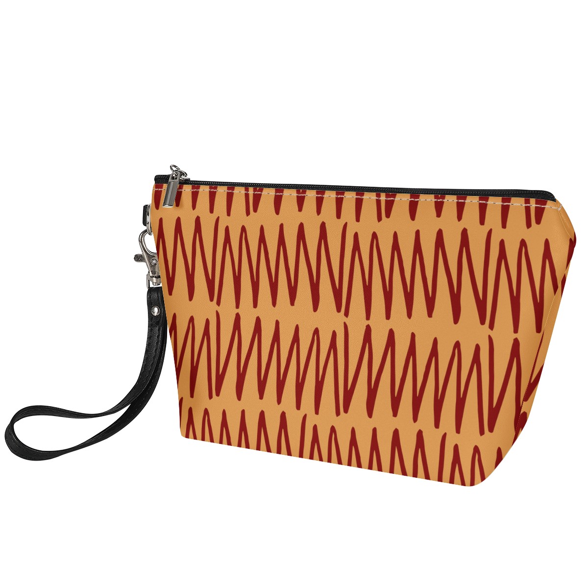 Luxtrini - African Ethnic Mudcloth Orange Sling Cosmetic Bags