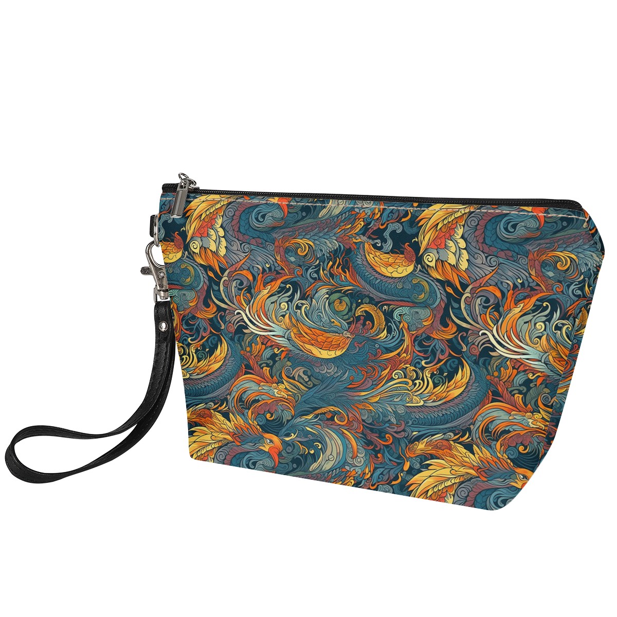 Luxtrini - Majestic Dragon and a Graceful Phoenix Sling Cosmetic Bags