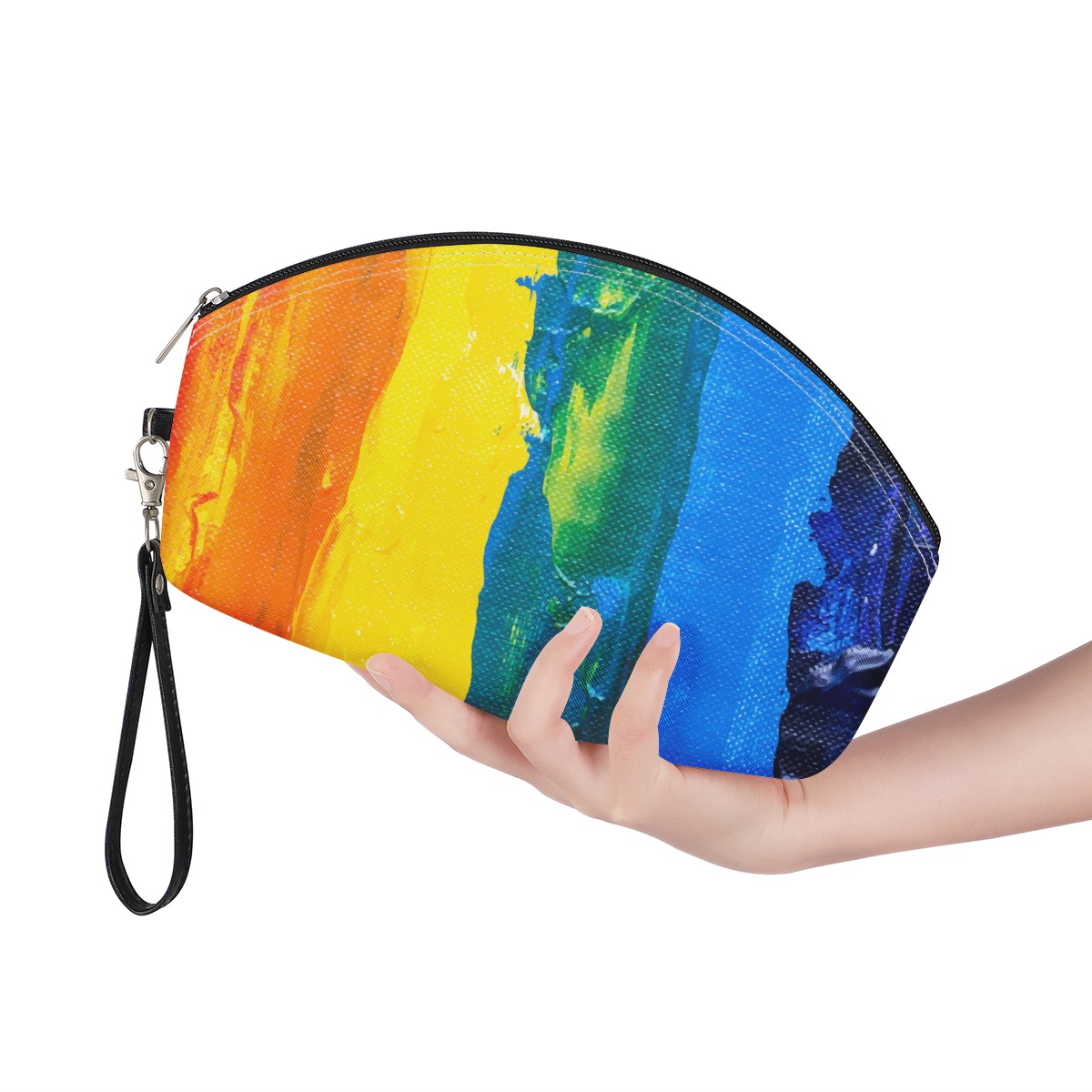 Luxtrini - Rainbow Painting Curve Cosmetic Bags