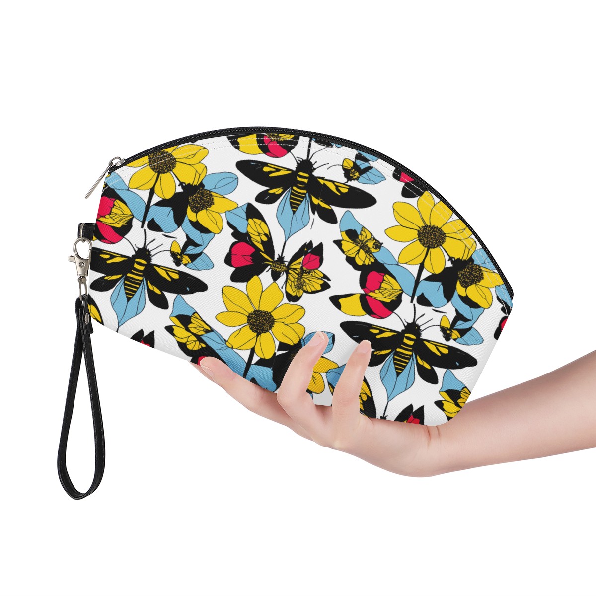 Luxtrini - Bees and Sunflowers Curve Cosmetic Bags