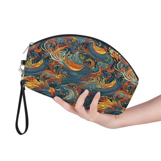 Luxtrini - Majestic Dragon and a Graceful Phoenix Curve Cosmetic Bags