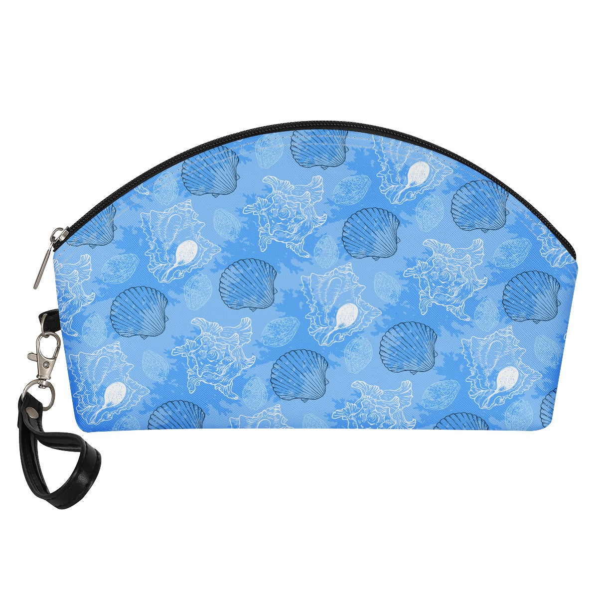 Luxtrini - Blue Seashell Ocean Curve Cosmetic Bags