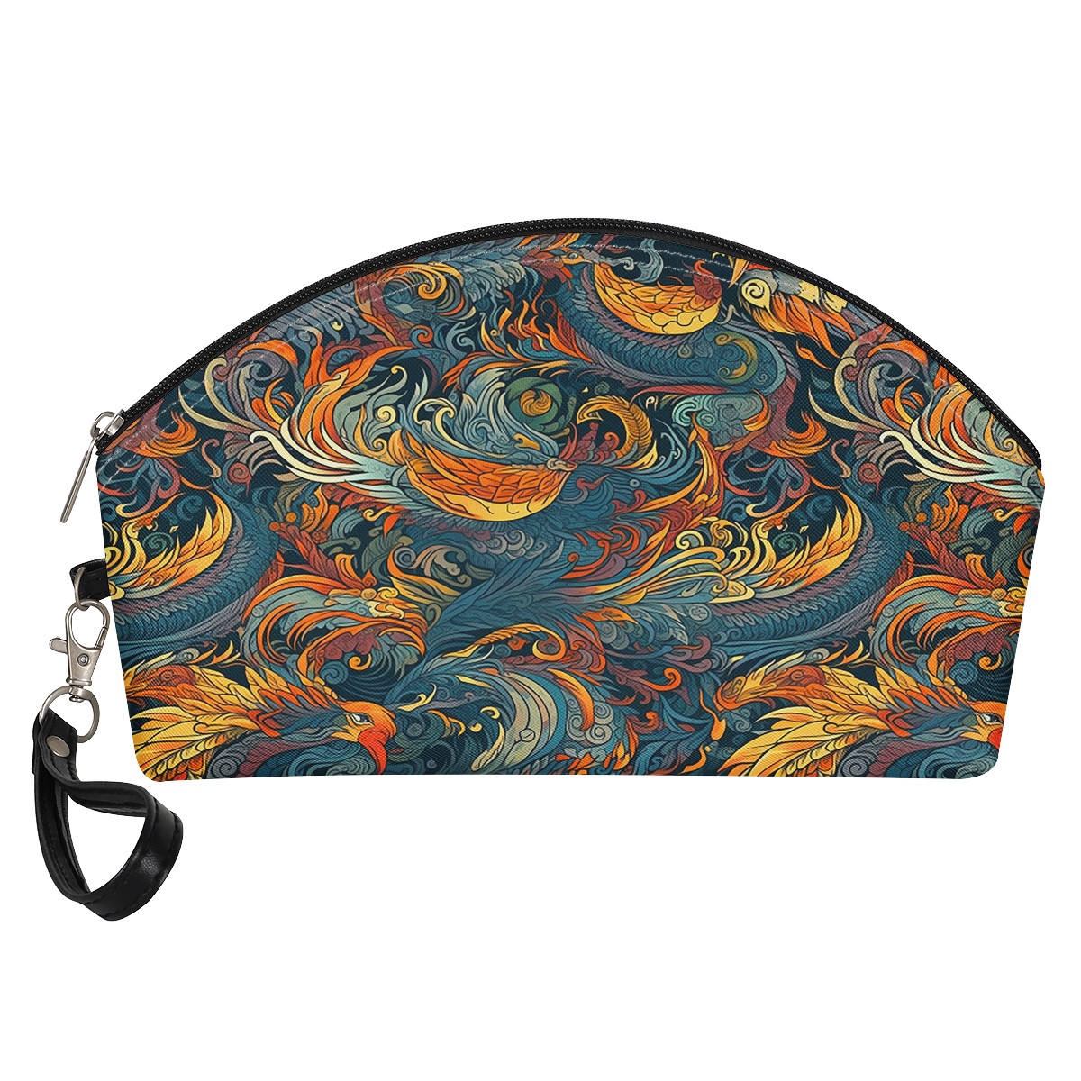 Luxtrini - Majestic Dragon and a Graceful Phoenix Curve Cosmetic Bags