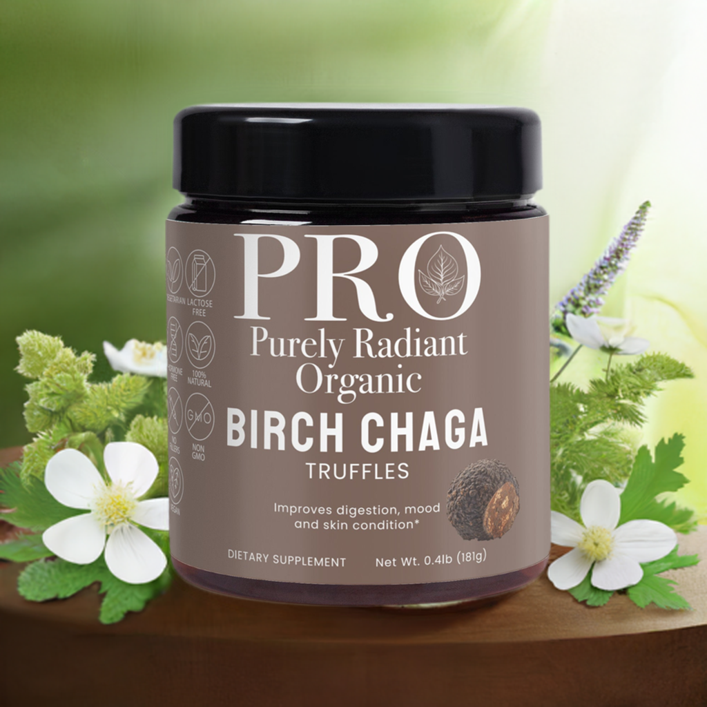 Purely Radiant Organic  - Birch Chaga Truffles - Boost Your Gut Health Naturally!