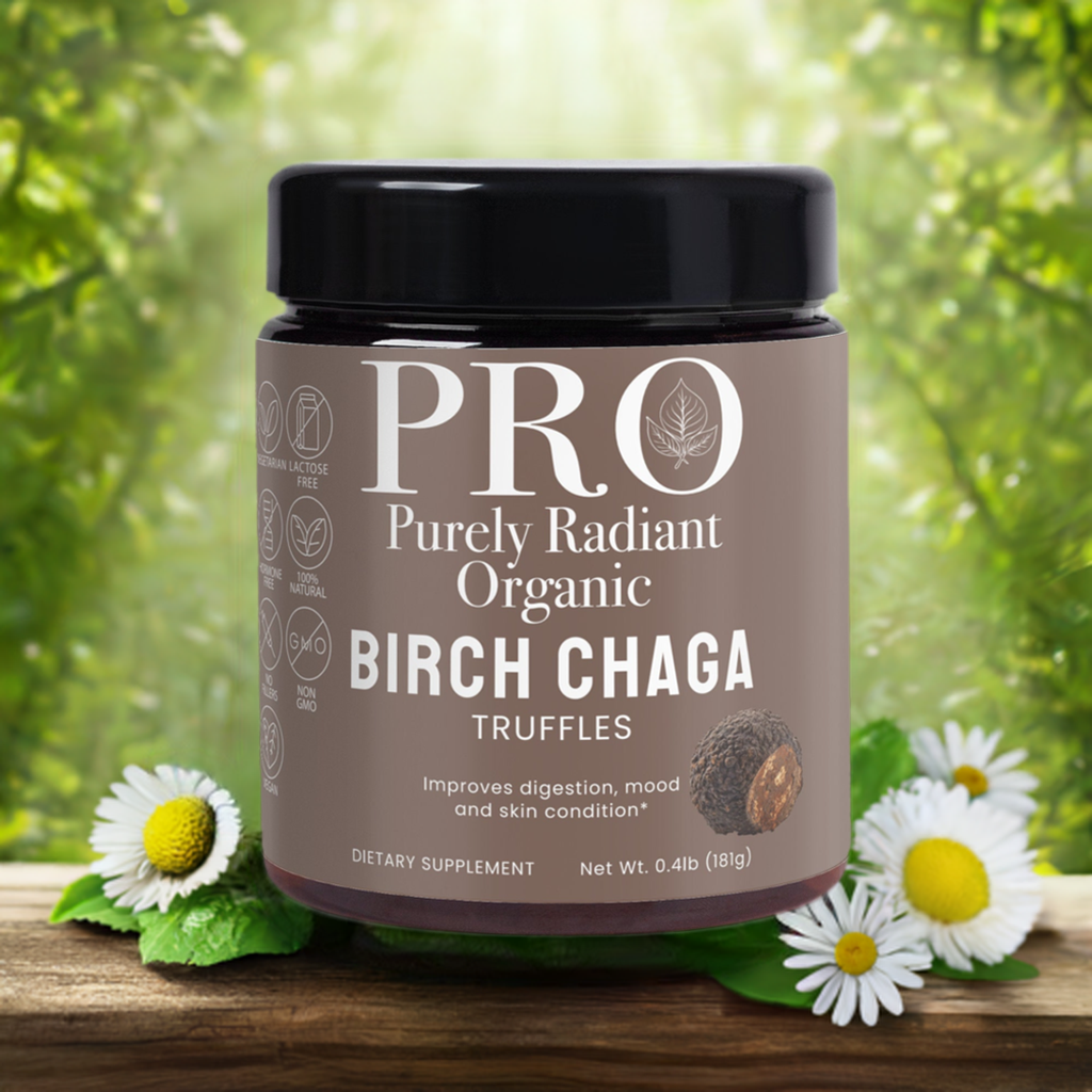 Purely Radiant Organic  - Birch Chaga Truffles - Boost Your Gut Health Naturally!