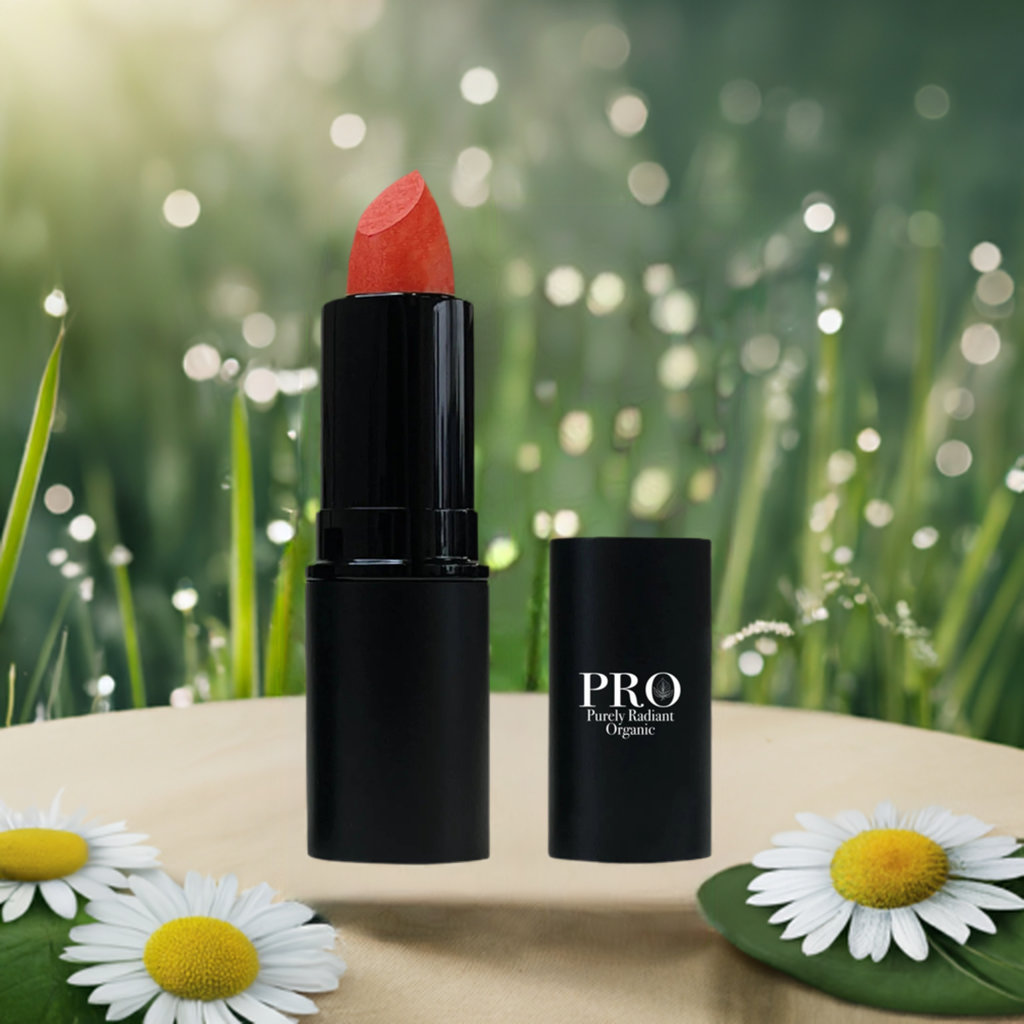 Discover the Radiance: Fire Cracker Red Lipstick by Purely Radiant Organic