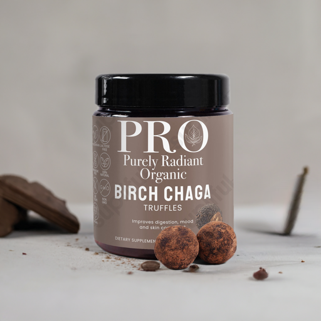 Purely Radiant Organic  - Birch Chaga Truffles - Boost Your Gut Health Naturally!