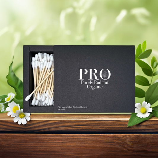 Purely Radiant Organic Biodegradable Cotton Swabs - Eco-Friendly and Ultra-Soft