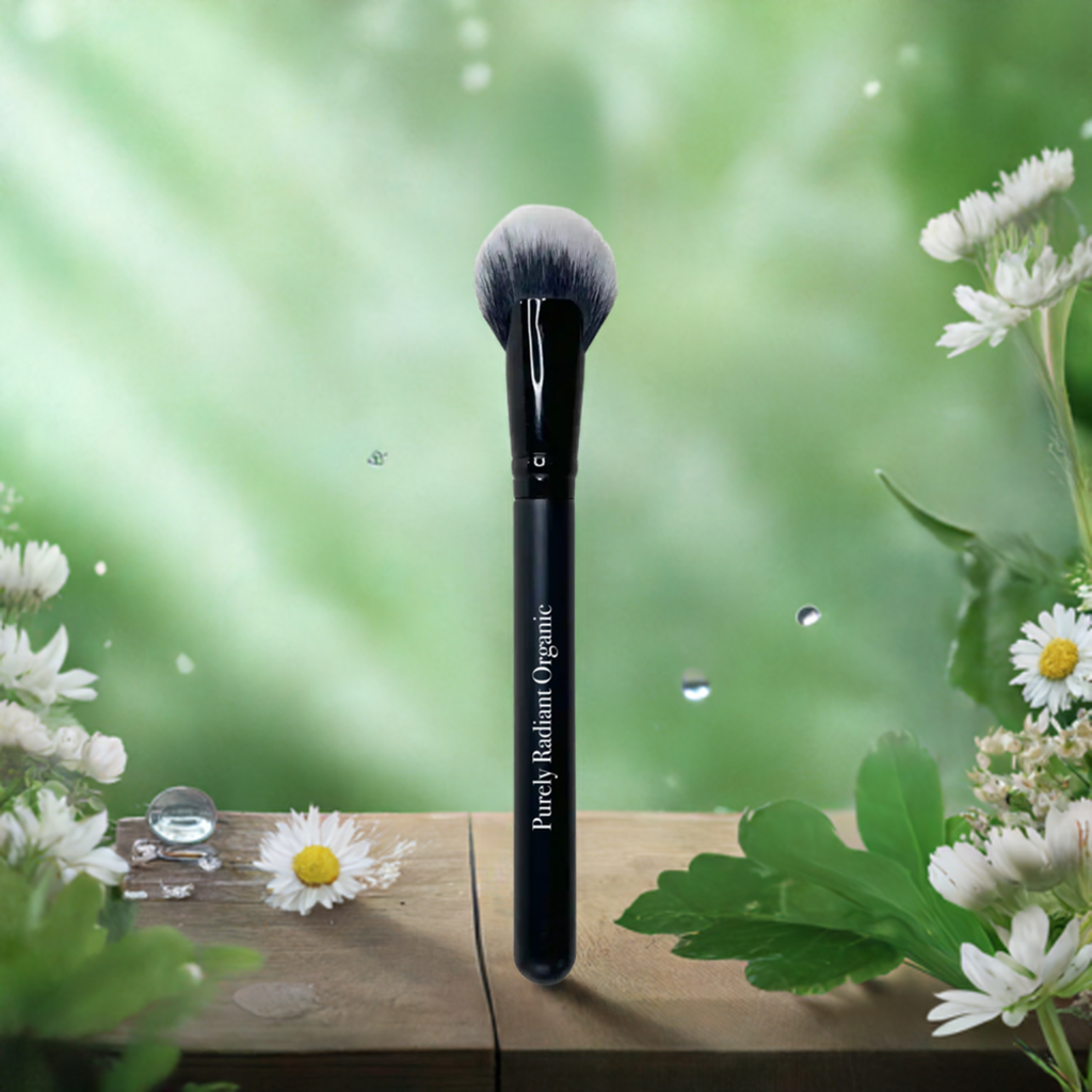 Cheek Fan Brush for Flawless Blush, Contour, and Highlight | Purely Radiant Organic