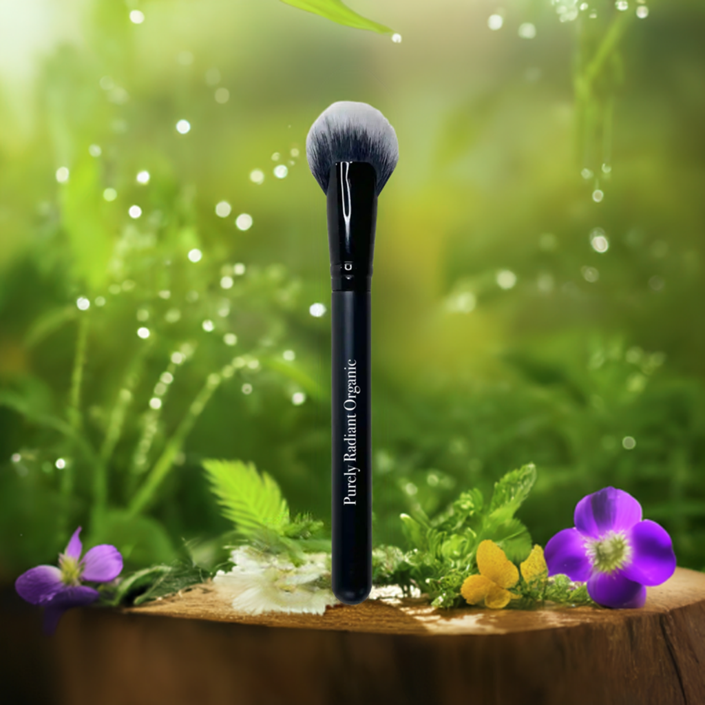 Cheek Fan Brush for Flawless Blush, Contour, and Highlight | Purely Radiant Organic