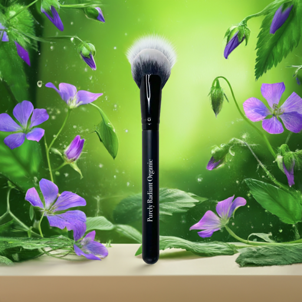 Cheek Fan Brush for Flawless Blush, Contour, and Highlight | Purely Radiant Organic