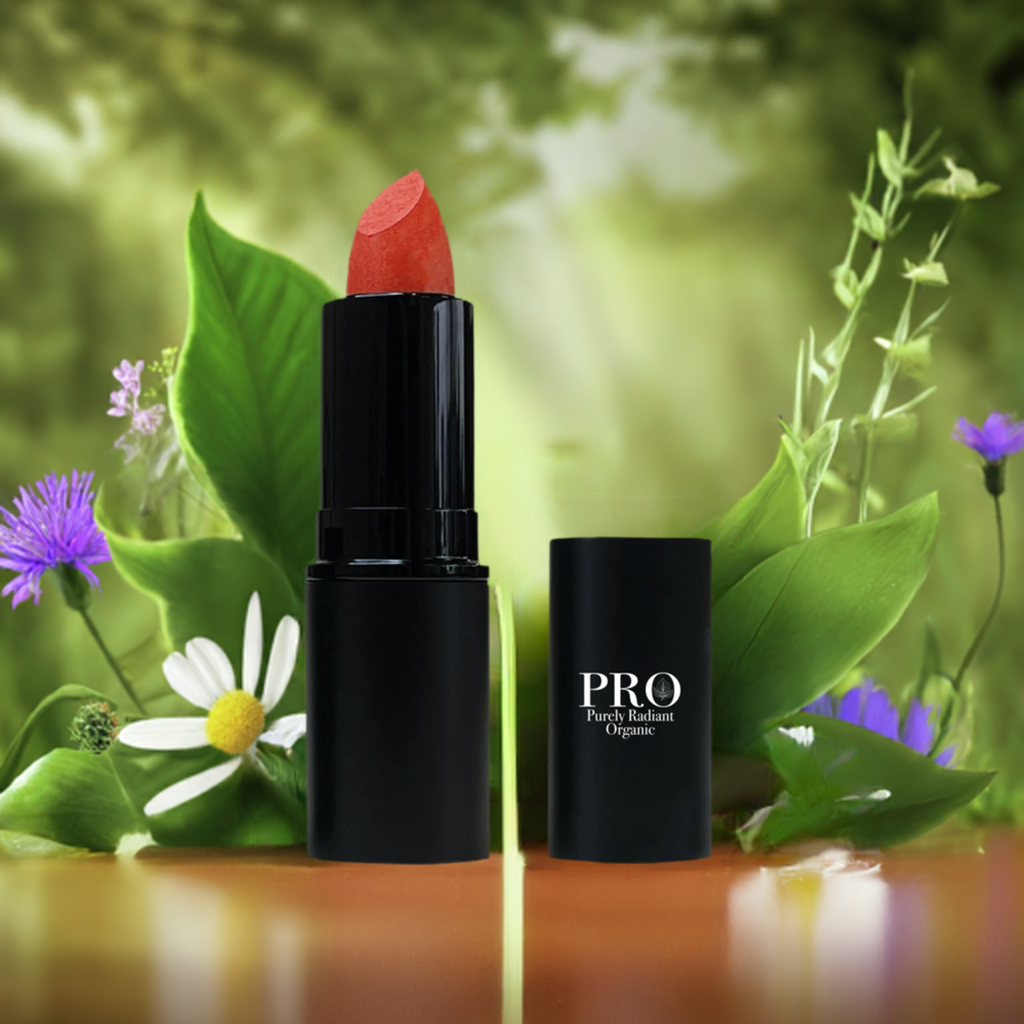 Discover the Radiance: Fire Cracker Red Lipstick by Purely Radiant Organic