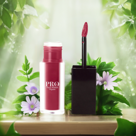 Get Flawlessly Matte Lips with Purely Radiant Organic's Deep Burgundy Matte Lip Stain