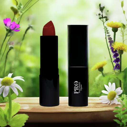 Embrace Unforgettable Elegance with Purely Radiant Organic's Red Carpet Red Luxury Matte Lipstick