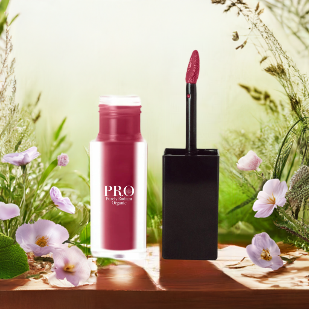 Get Flawlessly Matte Lips with Purely Radiant Organic's Deep Burgundy Matte Lip Stain