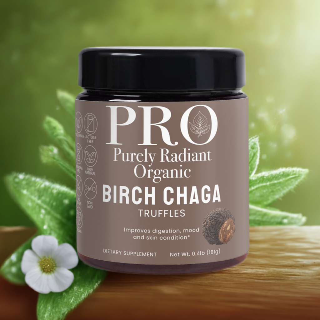 Purely Radiant Organic  - Birch Chaga Truffles - Boost Your Gut Health Naturally!