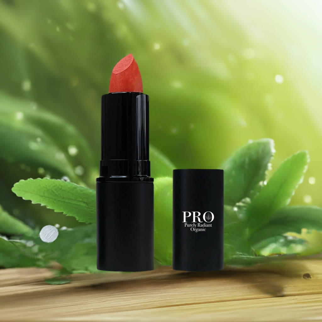 Discover the Radiance: Fire Cracker Red Lipstick by Purely Radiant Organic