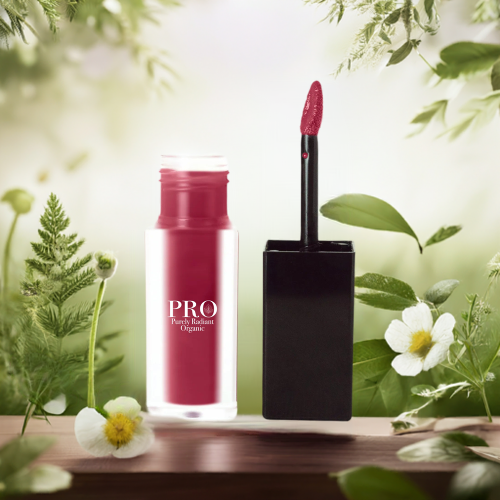 Get Flawlessly Matte Lips with Purely Radiant Organic's Deep Burgundy Matte Lip Stain