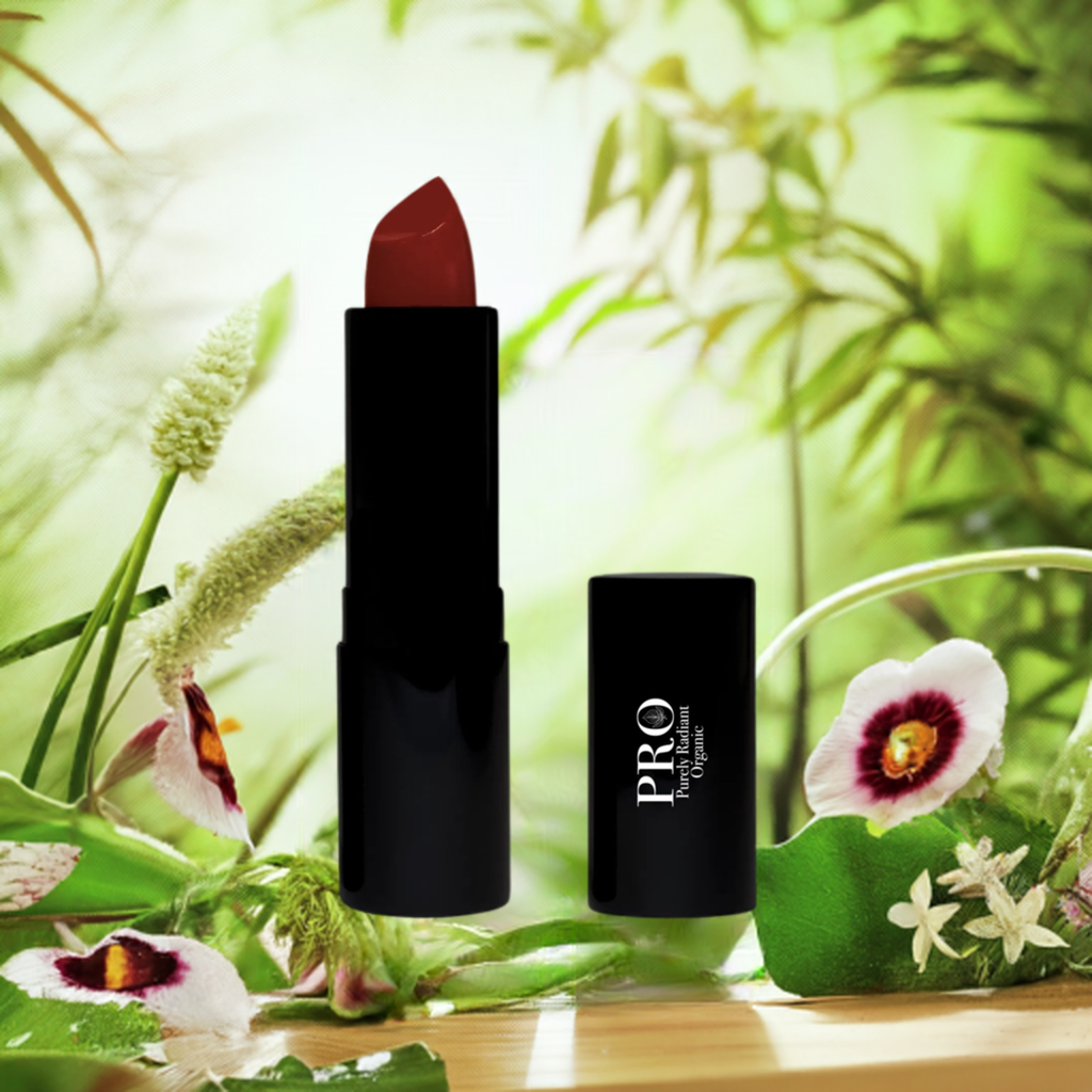 Embrace Unforgettable Elegance with Purely Radiant Organic's Red Carpet Red Luxury Matte Lipstick